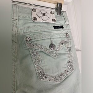 Miss Me Honeydew Embellished Back Pocket Skinny Jeans